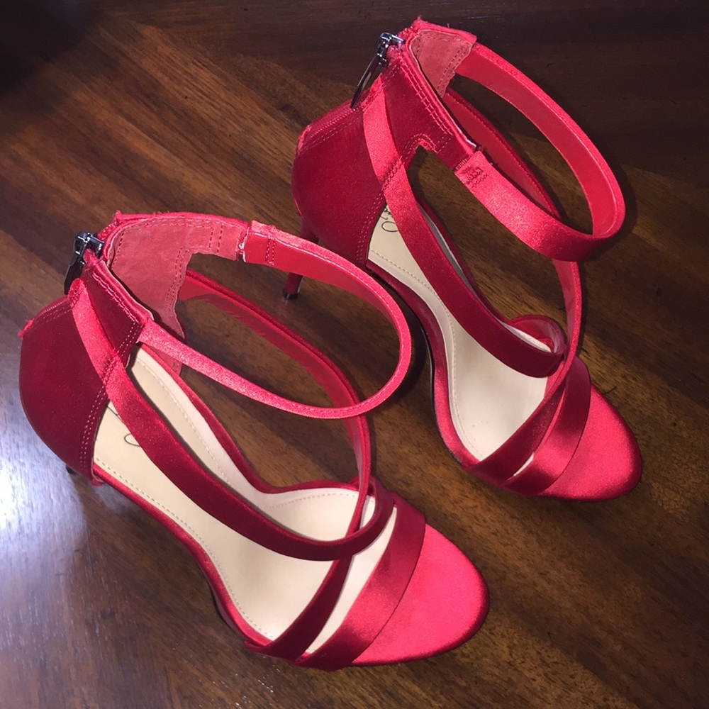 Satin Strapped Heels